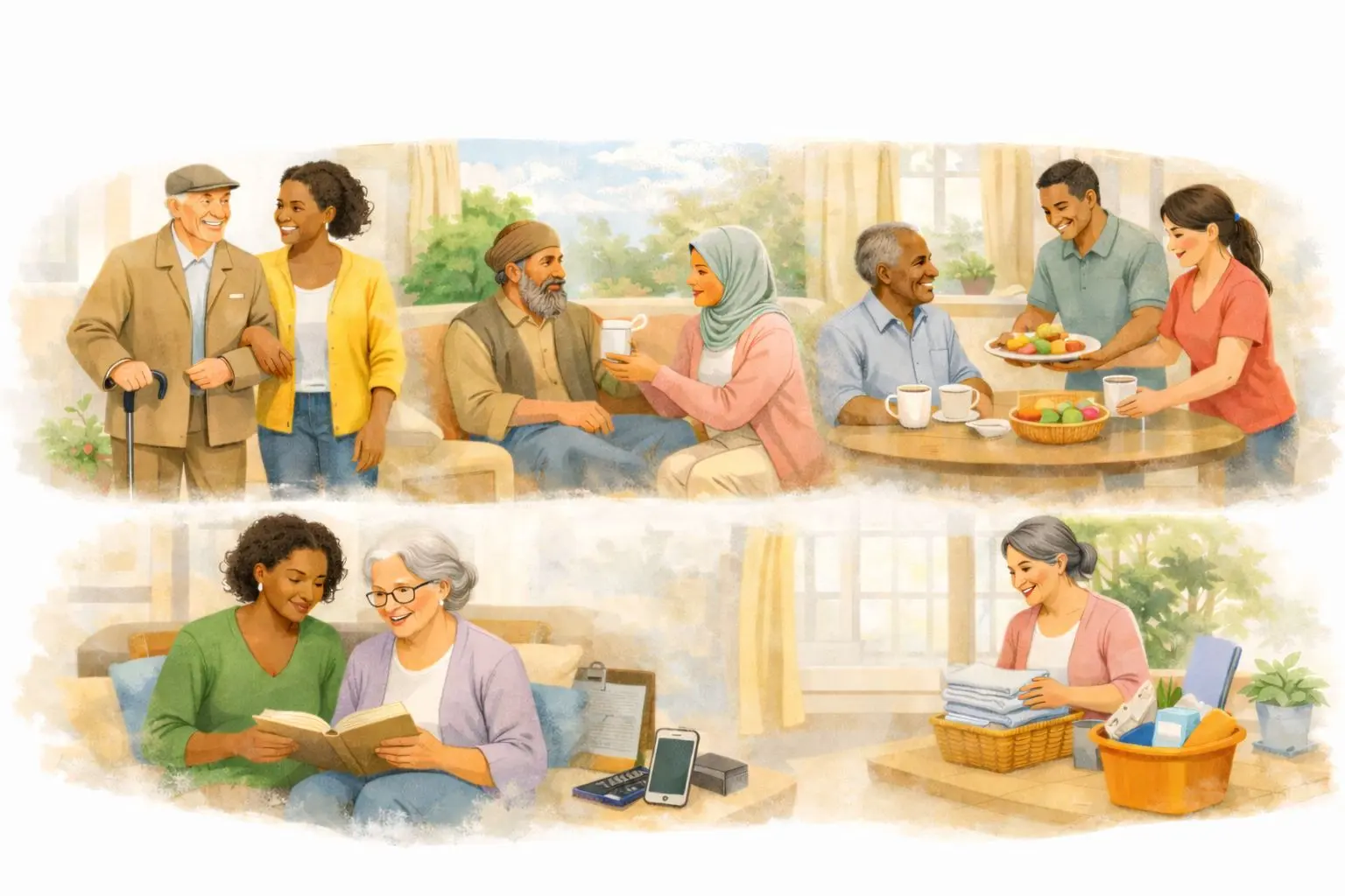 Bandeau illustratif des services d'aides à domicile